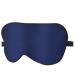 T-fun 100% Mulberry Silk Eye Mask for Sleeping Blackout Sleep Mask for Men Women Soft Sleeping Eye Mask with Adjustable Strap Blindfold Eye Shade Cover for Travel/Night Sleep Navy Blue