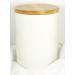 White Ceramic 1050mL 4 cup Food Storage Canister with Airtight Bamboo Lid and Silicone Seal Container for Counter - Great for Flour Coffee Sugar Treats for Dog Puppy Cat Kitten Rawhide Milkbone - Buy Online on GoSupps.com