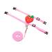 Luojuny rabbit traction line firm towing adjustable pineapple doll pet cat rabbit chest strap traction rope kit pet requirement pink m p.