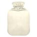 Beige Hot Water Bottle with Cover Hot Water Bottles for Pain Relief Hot Water Bottle Heating Bag for Women Girls Children 1 l