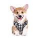 Heele dog crockery no-pull dog harness breast dishes for medium-sized dogs softly breathable-adjustable reflective dog harness anti-pull with padded handle black and white checkered m m black and white