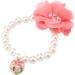 Dog Flower Pearl Necklace Pet Elastic Collar Jewelry Beads Accessory Fashionable Elegant Lace Ornament (4#) - Buy Online on GoSupps.com