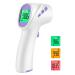 Forehead Thermometer for Adults Kids & Babies No-Touch Infrared Thermometer Digital Thermometer with LCD Backlight Display Fever Alarm and 1s Instant Reading - Purple