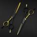 Hair Cutting Scissors 5.5 Inch Professional Japan 440c Two-Tailed Gold & Black Hair Scissors Cutting Barber Haircut Thinning Shears Hairdressing Scissors Set - Buy Online on GoSupps.com