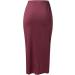 Sanahy Women's Casual High Waist Maxi Wrap Skirt in Wine - Boho Beach Style - Buy Online on GoSupps.com