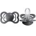 BIBS Supreme Baby Pacifiers | BPA-Free Silicone Pacifier | Made in Denmark | Set of 2 Soothers (Iron  6-18 Months)