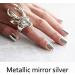 Fairvir False Nails Bling Artificial Metallic Mirror Sliver Full Cover Acrylic Fake Nails Fashion Party Clip on Nails for Women and Girls - Buy Online on GoSupps.com