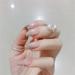 Medium false nails silver glitter fake nails to stick with glue stickers 24 -PCs French press on nails coffin acrylic stick to nails for women and girls long powder