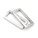 CRAFTMEMORE Metal Flat Rectangle Rings Buckle for Bag Belt Strap Heavy Duty Loop Quality Finish 6 Pack VTLP (1 1/2 Inches (38 mm), Silver) 1 1/2 Inches (38 mm) Silver