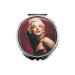 Crafting Mania LLC. Portable Makeup Compact Double Magnifying Mirror Cosmetic Foldable Pocket Style Mother of Pearl Unique Green Marilyn Monroe Design 2