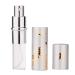 10ml Aluminum Perfume Spray Bottle Flower Pattern Atomizer for Perfume Toner Serum (Silver)
