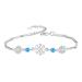 Yardenfun wrap bracelets for women beach bracelet Snowflake Bracelet gift friendship Miss jewelry medium Blue
