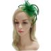 Shop Sinamay Fascinator with Headband Clip - Green Mesh Flower Headpiece & Cocktail Pillbox Hat - Buy Online on GoSupps.com