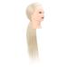 Hair Training Head Hairdressers Practice Head Comfortable Good Touch with High Temperature Fibers for Hairdressing Training (Off White)