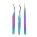 Professional Stainless Steel Eyelash Tweezers Set - 3-Part Kit for Precise Lash Application & Hair Transplant Tools with Box - Buy Online on GoSupps.com