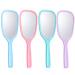 4 Pieces Hand Mirror Handheld Mirror with Handle Oval Handheld Mirror Barbers Hairdressers Mirror for Face Makeup Travel Personal Cosmetic Salon Mirror(4Colors) 8*18CM