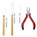 XINMEIWEN Hair Extension Kit with Pulling Hook Bead Device Tool & 200 Silicone Lined Micro Rings - Professional Styling Accessory (Beige) - Buy Online on GoSupps.com