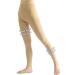 Beister Medical Compression Pantyhose for Women & Men 20-30mmHg Graduated Support Tights Opaque Footless Waist High Compression Stockings for Varicose Veins Edema Flight Beige 3X-Large