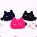 Haodou Flannel Cosmetic Bag - Portable Cute Cat Zipper Handbag & Purse - Ideal 19x12x5cm Pencil Case for Women (Black) - Buy Online on GoSupps.com