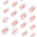TQUXNGA Press on Nails Medium Long Craft False Nails Square 3D Flower Bowknot French Artificial Nails Finger Manicure Kit included - Buy Online on GoSupps.com