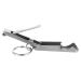 Alomejor Multifunctional 2 In 1 Mini Tool Keychain Ring Nail Cutter Clippers+ Bottle Opener made of stainless steel