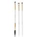 Flat Angled Eyebrow Brush & Fine Angled Eyeliner Brush & Eyelash Brush Set ENZO KEN Fine Angled Brow Brush Flat Eyebrow Brush Eyeliner Brush Fine Angled Winged Eyeliner Brush Angled. White 163-3P 6in.L 163-3Pc-White