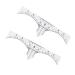 FOMIYES 10pcs Set Eyebrow Measure Ruler Sticker Guide Microblading Eyebrow Ruler Stickers Disposable