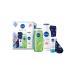 NIVEA Perfect Day Gift Set with NIVEA Essentials, Gift Set with Day Care, Care Shower, Body Lotion and Stylish Socks