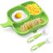 BPA-Free Baby Suction Plate - Non-Slip Silicone Placemat for Toddlers, Dishwasher Safe - Green - Buy Online on GoSupps.com