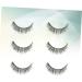 FOMIYES 3 Pair dense eyelashes long eyelashes makeup eyelashes fake eyelash natural eyelashes false eyelash 3d major - Buy Online on GoSupps.com