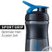 Buy BlenderBottle SportMixer Tritan 820ml - BPA-Free Protein Shaker & Water Bottle - Black/Cyan for Fitness Shakes - Buy Online on GoSupps.com