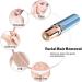 Mini Facial Hair Removal Epilator for Women - Portable and USB Rechargeable - Perfect for Facial, Bikini, and Peach Fuzz - Blue - Buy Online on GoSupps.com