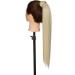 26" Long Straight Wrap Around Ponytail Clip in Hair Extensions One Piece Hairpiece Magic Tape in Pony Tail Extension for Women Bleach Blonde - Buy Online on GoSupps.com