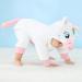 COOKY.D Baby Hooded Romper | Winter Flannel Jumpsuit Pajamas | 6-12 Months White - Buy Online on GoSupps.com