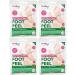 Derma V10 Exfoliating Foot Peel Tea Tree & Peppermint Removes Dead Skin After 7 Days 4 Treatments