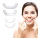 2 pairs of wrong teeth to put on prostheses fake teeth artificial teeth lightening at the top and bottom provisional dentures for women men beautiful smile