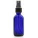 2oz Glass Spray Bottles for Essential Oils - Set of 12 Blue Bottles with Black Mist Tops - Buy Online on GoSupps.com