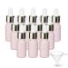 seafulee 1/3oz Eye Dropper Bottle ( Pink Coated Glass Bottles with Golden Caps ,Funnel ) Empty Travel Bottles for Essential Oils, Aromatherapy (12pcs 10ml, pink) 12pcs 10ml pink