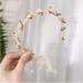 Headband Hair Accessories for Women Girls Fashion Flower Girl Headbandswith Tassels Hairband Flower Headwear with Pearl Beads Pink pearl&flower-pink - Buy Online on GoSupps.com