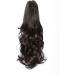 Luxiremi Ponytail Extension Clip in Hair Extensions 16" Long Wavy Natural Looking Claw Jaw Curly Synethtic Pony Tail Hairpieces Deep Brown - Buy Online on GoSupps.com