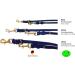 Adjustable Dog Liner - Brass Clips for Small & Large Dogs | Double Linen Leash 2.40m x 15mm - Navy Blue - Buy Online on GoSupps.com