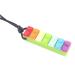 Baby Teether Necklace - 5 Colorful Low Temp Resistant Silicone Pendants for Boys (Green) - Buy Online on GoSupps.com