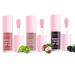 Pakivs 3 Colors Plumping Lip Oil Tinted Fruit Flavor Moisturizing Lip Oil Long Lasting Nourishing Lip Gloss Moisturizing Lip Gloss Lipstick for Women
