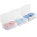 Portable contact lens container made of plastic for travel storage-storage box for cosmetic lenses (non-straight white)