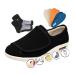 Women's Adjustable Diabetic Wide Width Edema Air Cushion Shoes Adjustable Easy Close Orthopedic Shoes Wide Fit Edema Swollen Shoes for Elderly Diabetic Plantar Fasciitis 7 B Black