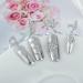 Rhinestone Finger Claws Set - 4Pcs Adjustable Nail Rings for Nail Art Decoration - Purple Girls Jewelry - Buy Online on GoSupps.com