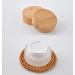 50g 50ml Frosted Glass Cream Jar Cosmetic Container with Inner Liners and Natural Bamboo lids Refillable Straight Sided Glass Cosmetic Jars Travel Toiletries Bottle Sample Jars for Lotion Cream - Buy Online on GoSupps.com