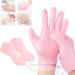 Lovehomily Anti Slip Foot & Hand Spa Mask Pedicure Socks & Moisturizing Gloves Silicone Hands Protective Gloves Prevents Dryness for Feet/Hand Care (Pink) - Buy Online on GoSupps.com