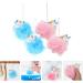 Baluue 4Pcs Unicorn Loofahs - Kids Bath Sponges & Animal Shower Poufs for Fun Bath Time - Buy Online on GoSupps.com