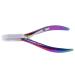 FURLOU Nail Clipper Scissor Manicure Pedicure Tool Stainless Steel Plating Rainbow Cuticle Nipper Cutter Scissors